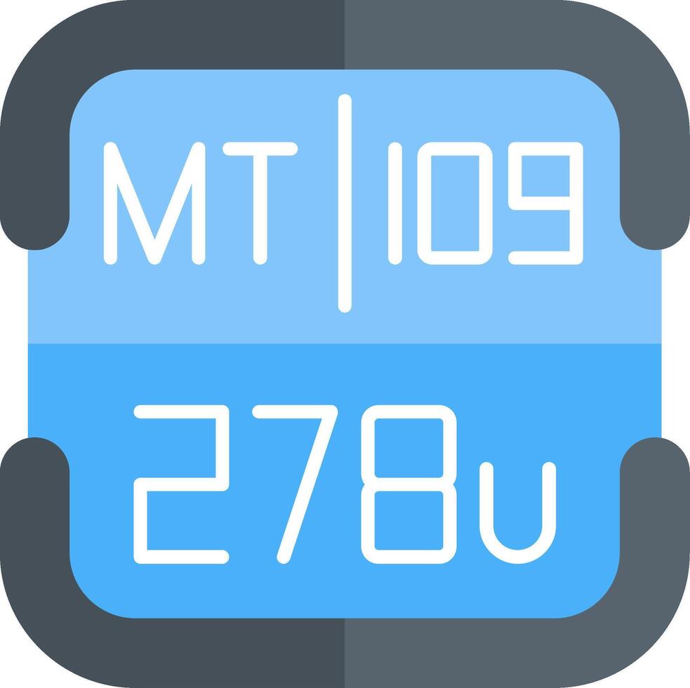 Meitnerium Periodic Table Element vector
