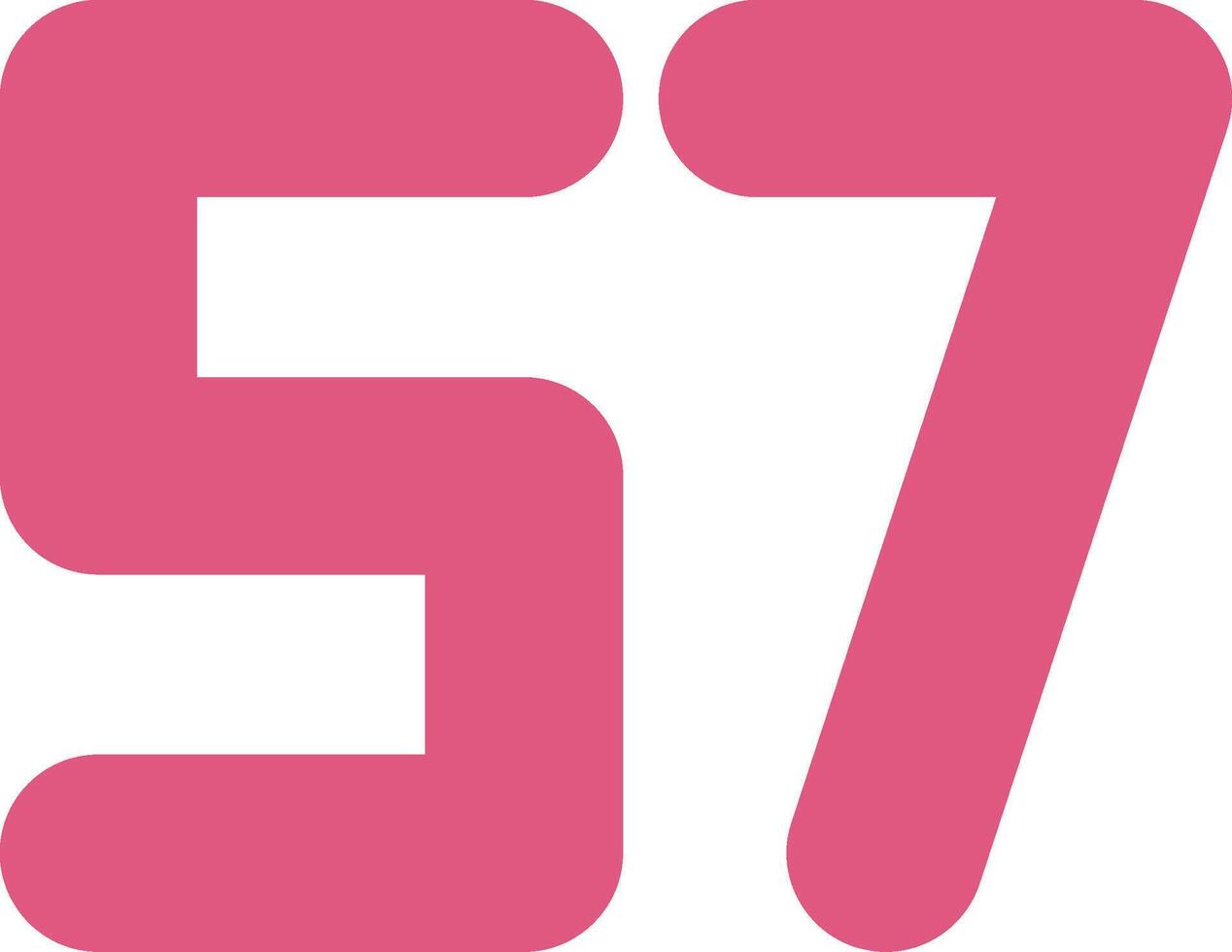 Fifty Seven Flat Icon vector