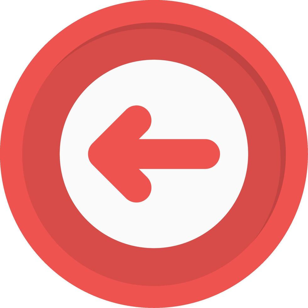 Left Arrow In Circle Flat Icon vector