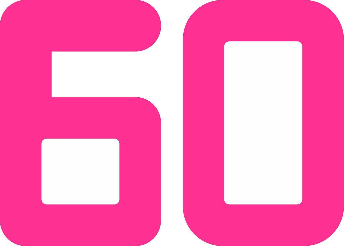 Sixty Flat Icon vector