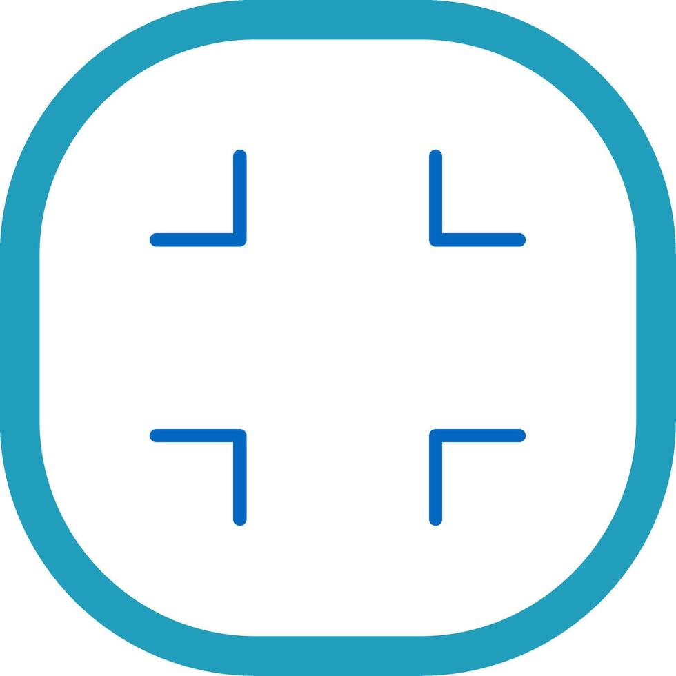 Exit Fullscreen Flat Icon vector