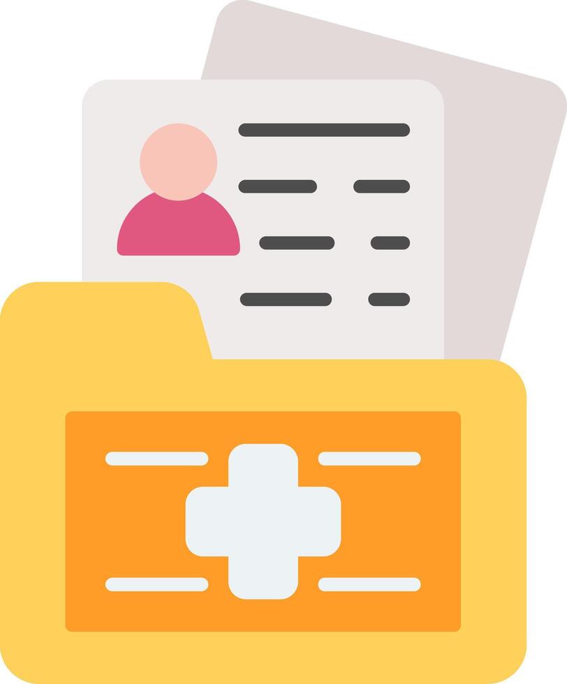 Patient File Flat Icon vector