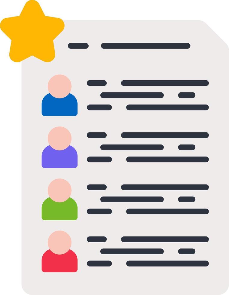 Comment Summary Flat Icon vector