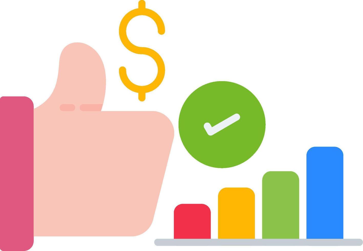 Feedback Chart Flat Icon vector