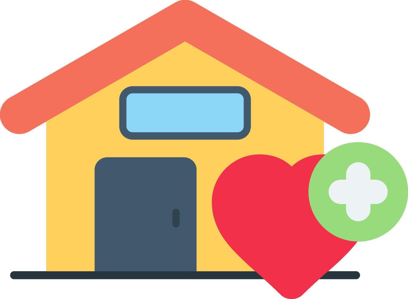 Hospice Support Flat Icon vector