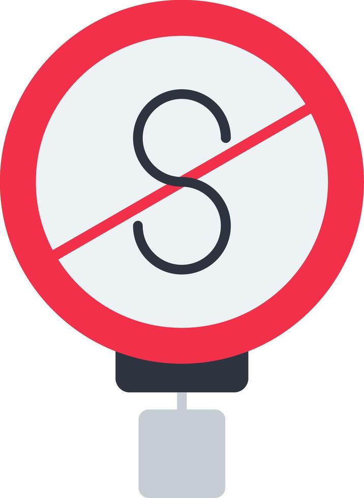 No Standing Flat Icon vector