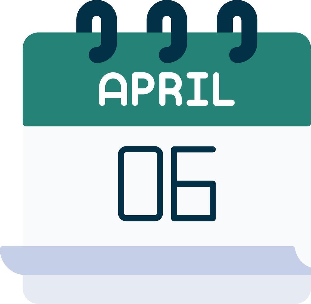 April 6 Icon vector