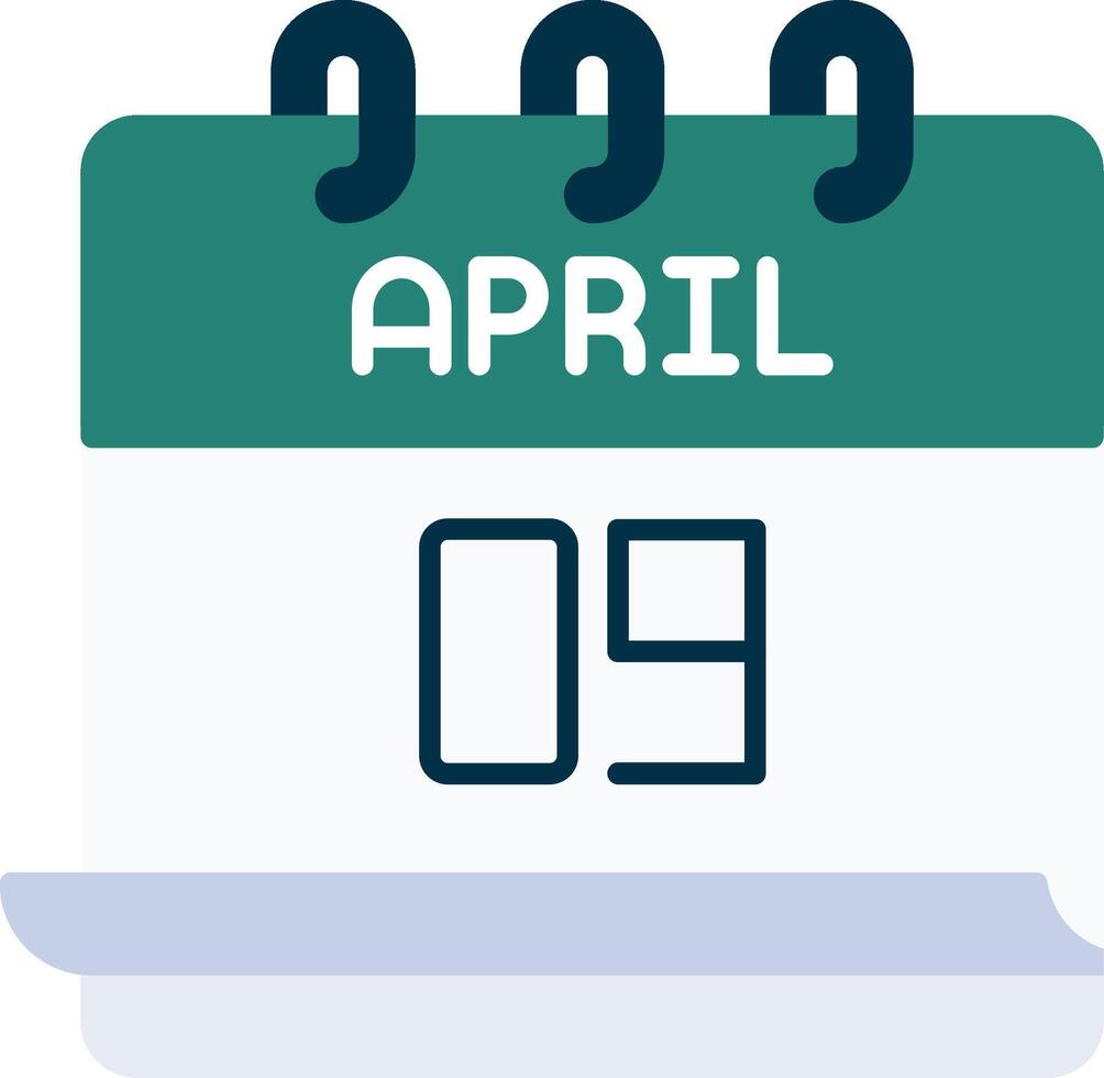 April 9 Icon vector