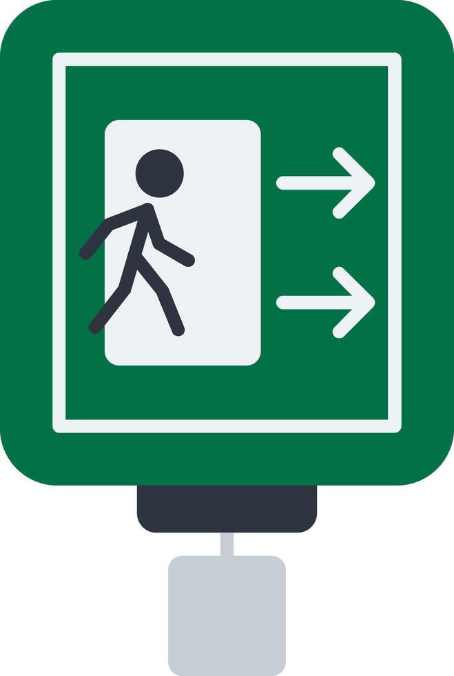 Emergency Exit Flat Icon vector
