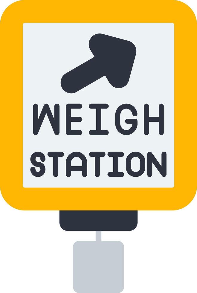 Weigh Station Flat Icon vector