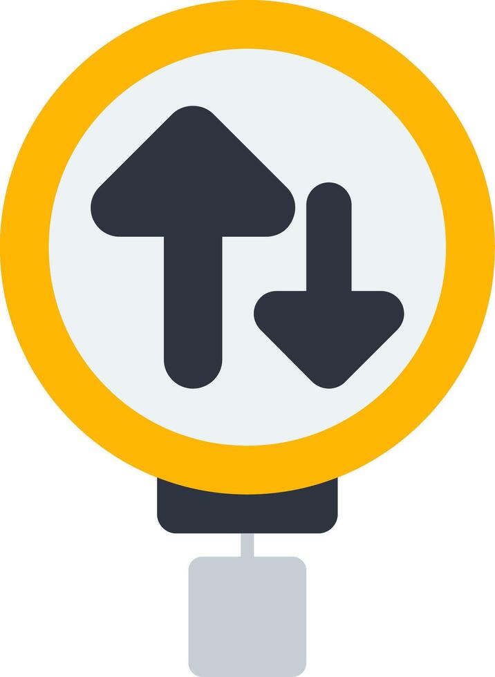 Two Way Flat Icon vector