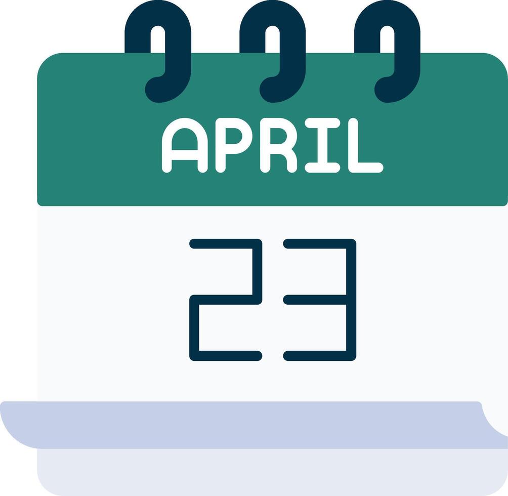April 23 Icon vector
