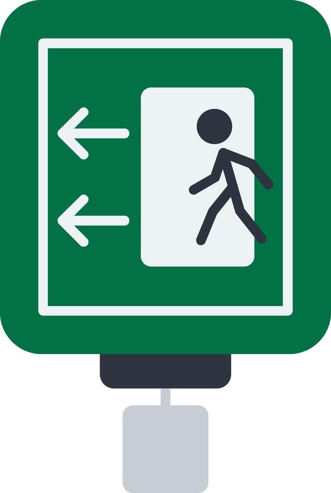 Left Exit Flat Icon vector