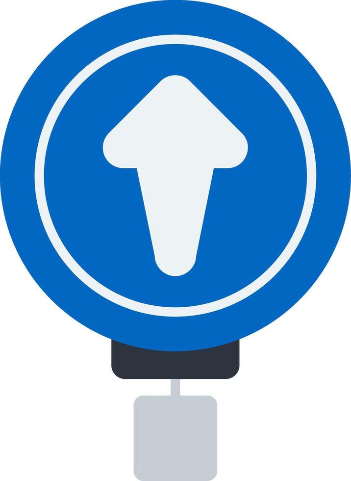 Ahead Only Flat Icon vector
