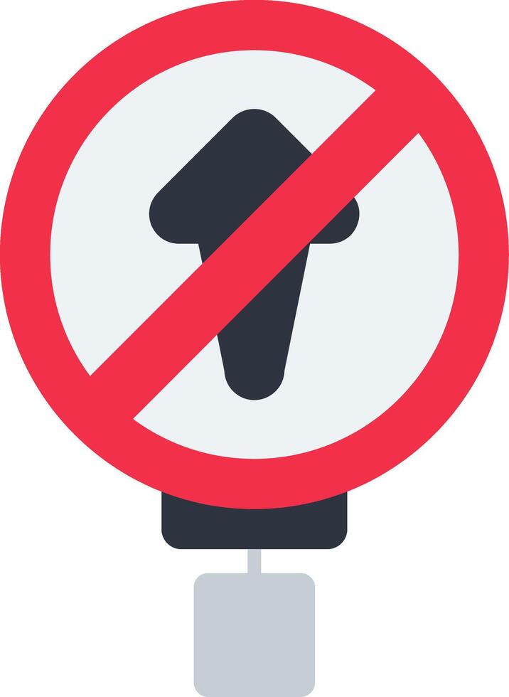 No Entry Flat Icon vector