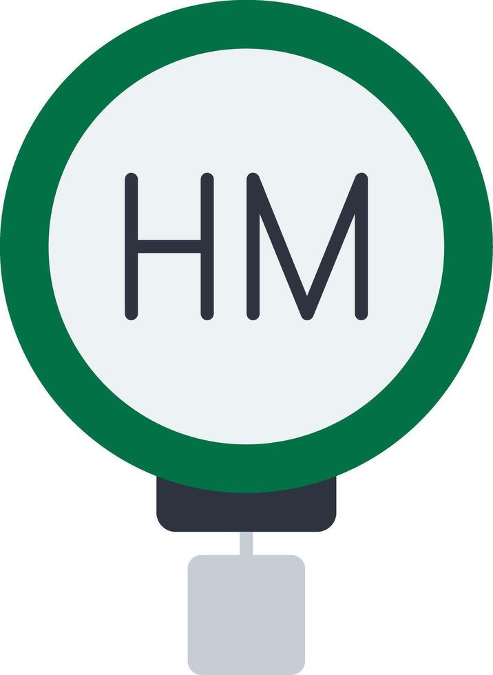 Hazardous Materials Route Flat Icon vector