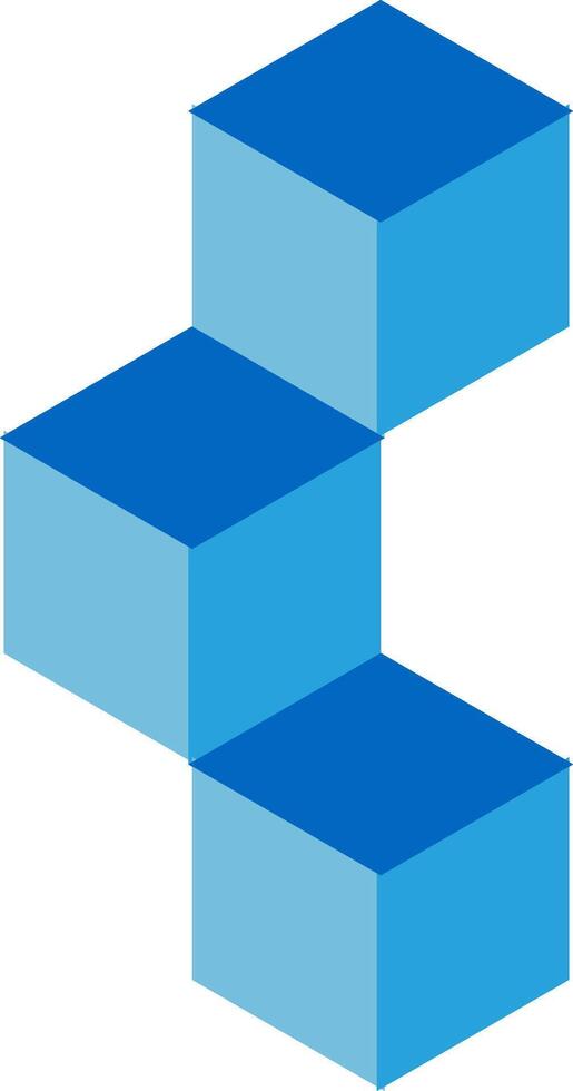 3d Cube Flat Icon vector