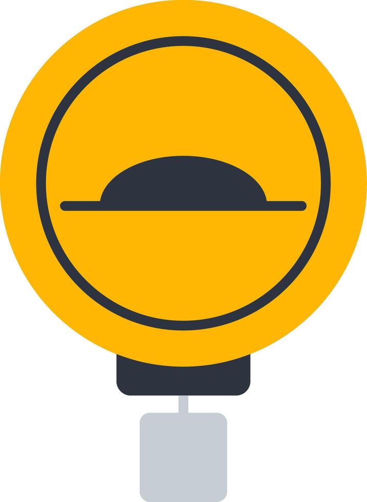 Speed Hump Flat Icon vector
