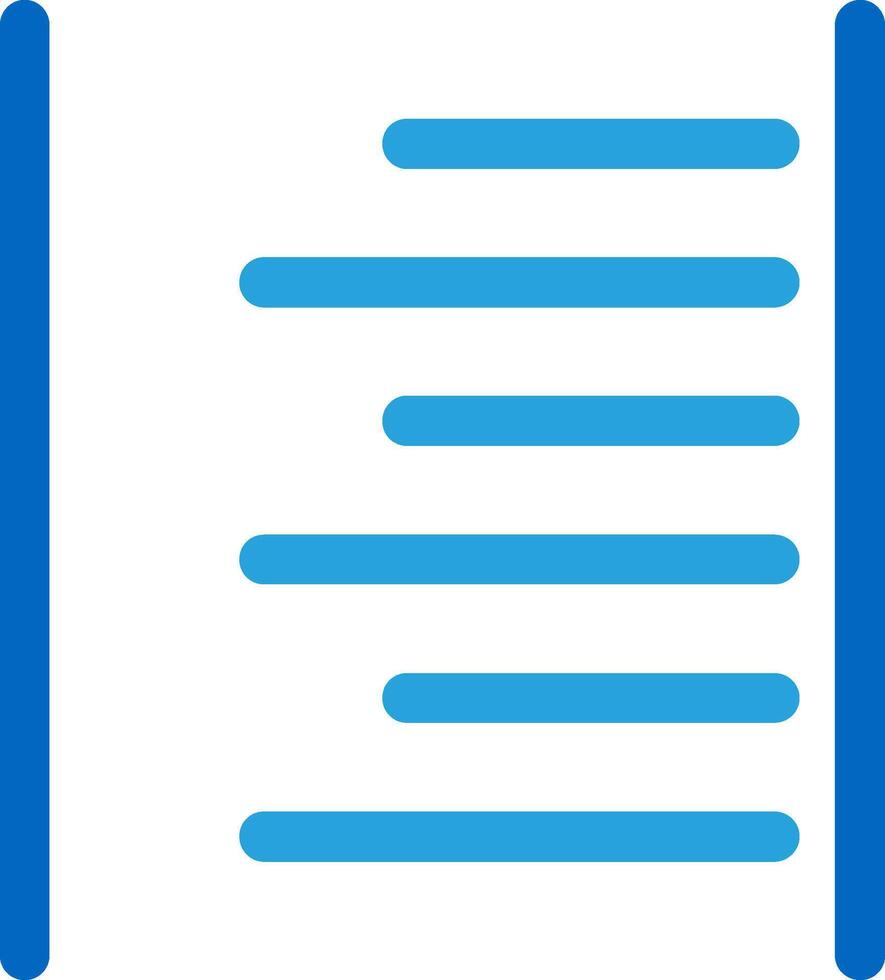 Right Align Flat Icon vector