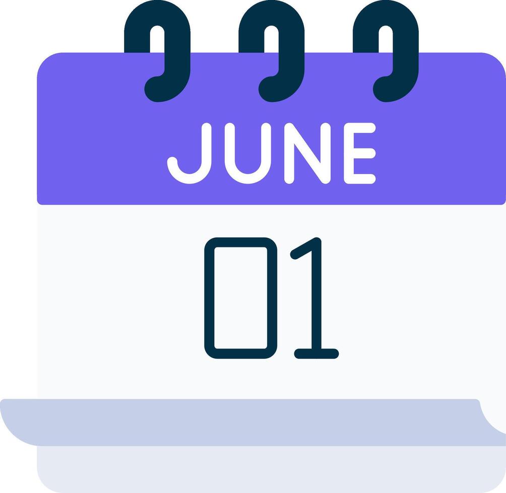 June 1 Icon vector