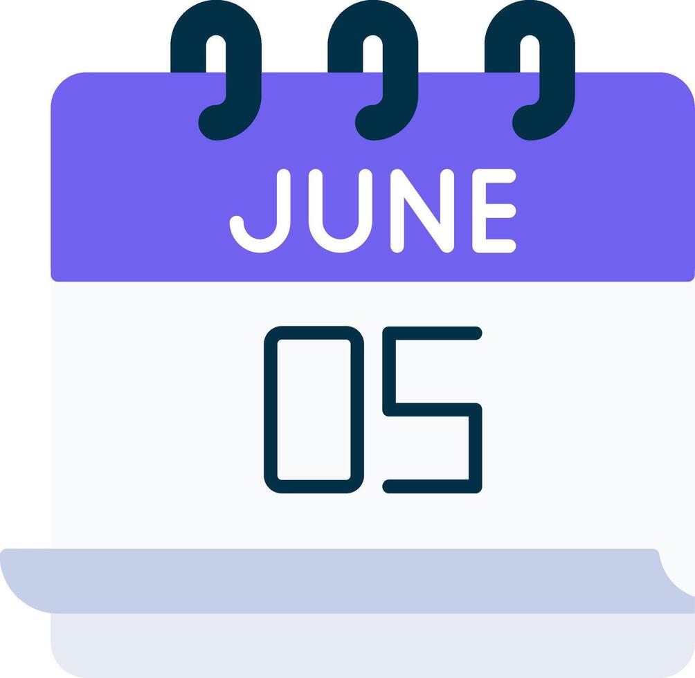 June 5 Icon vector