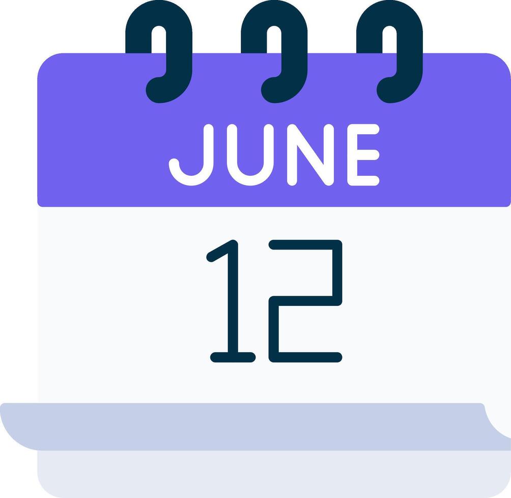 June 12 Icon vector