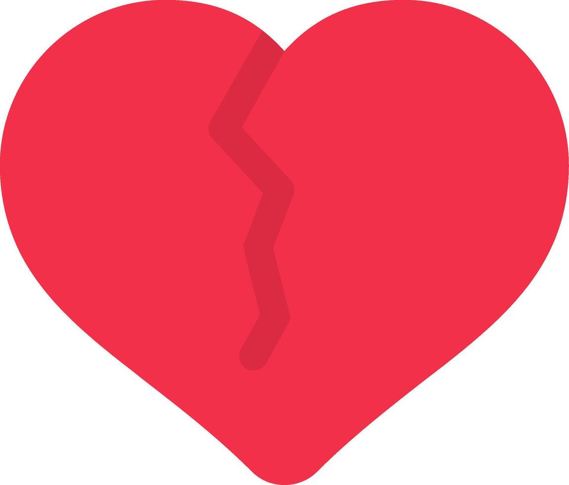 Broken Heart Flat Icon vector
