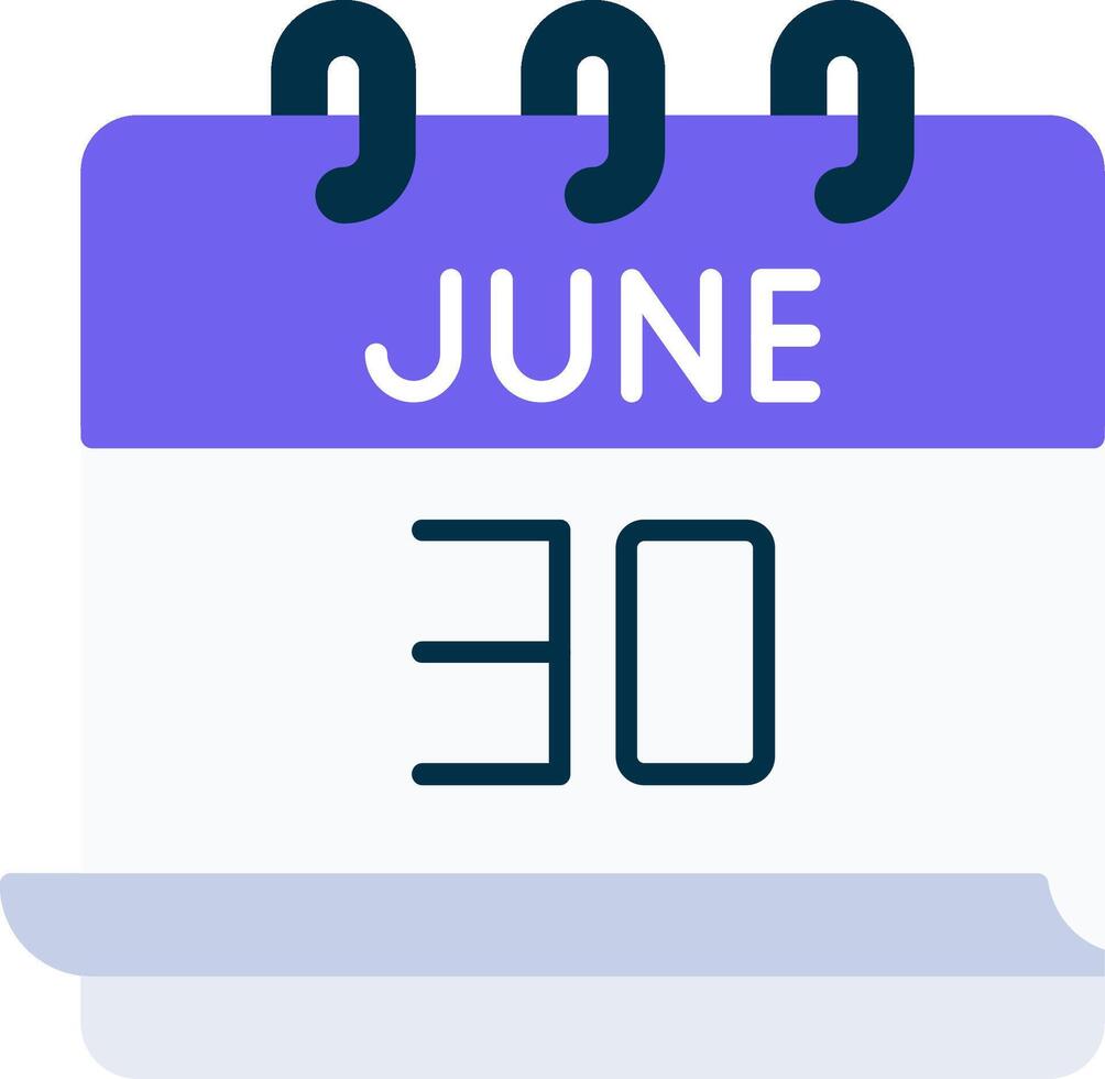 June 30 Icon vector