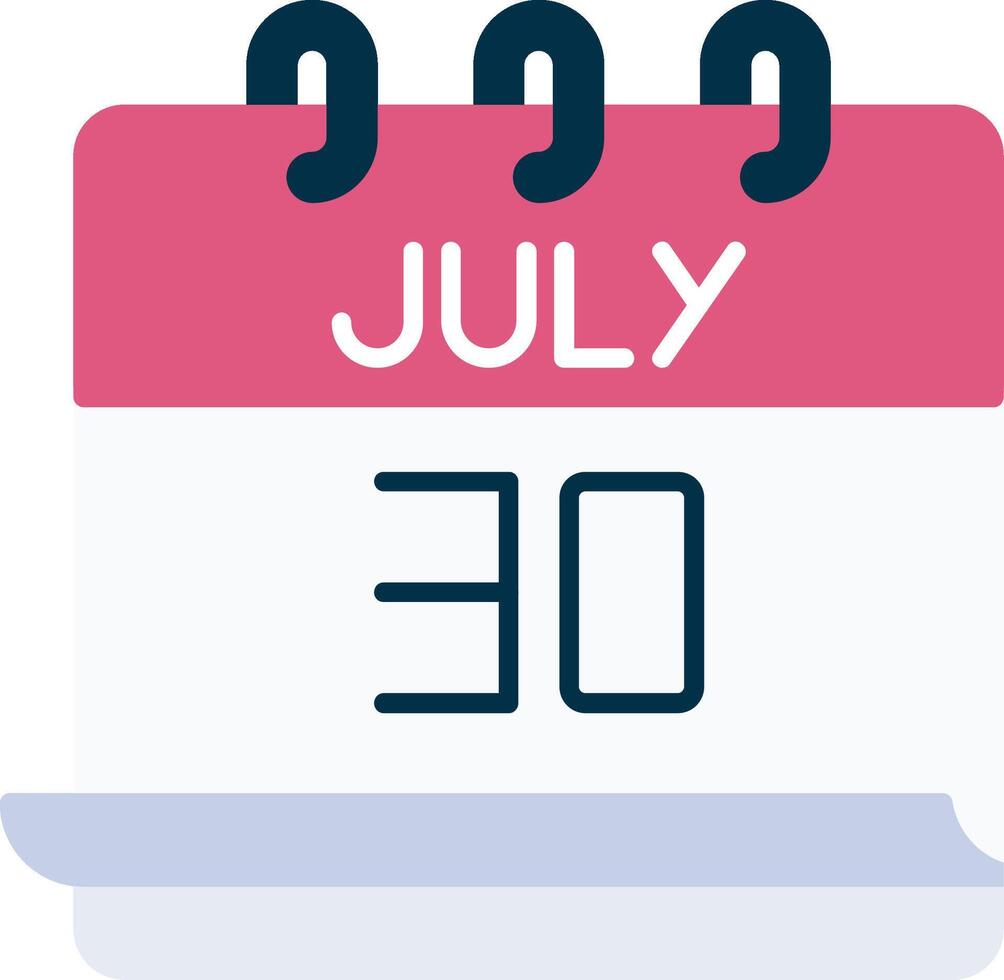 July 30 Icon vector