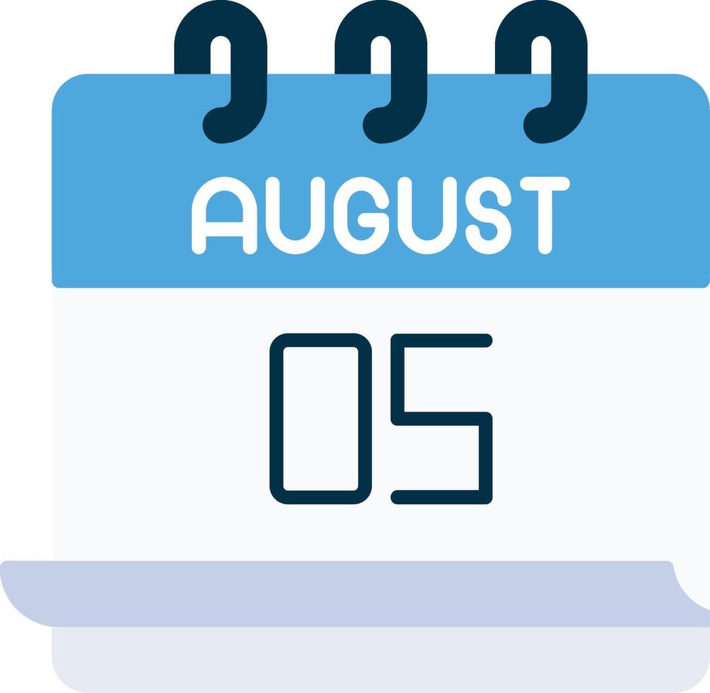 August 5 Icon vector