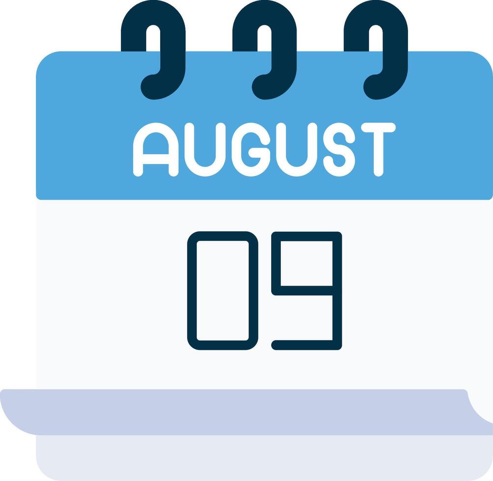 August 9 Icon vector