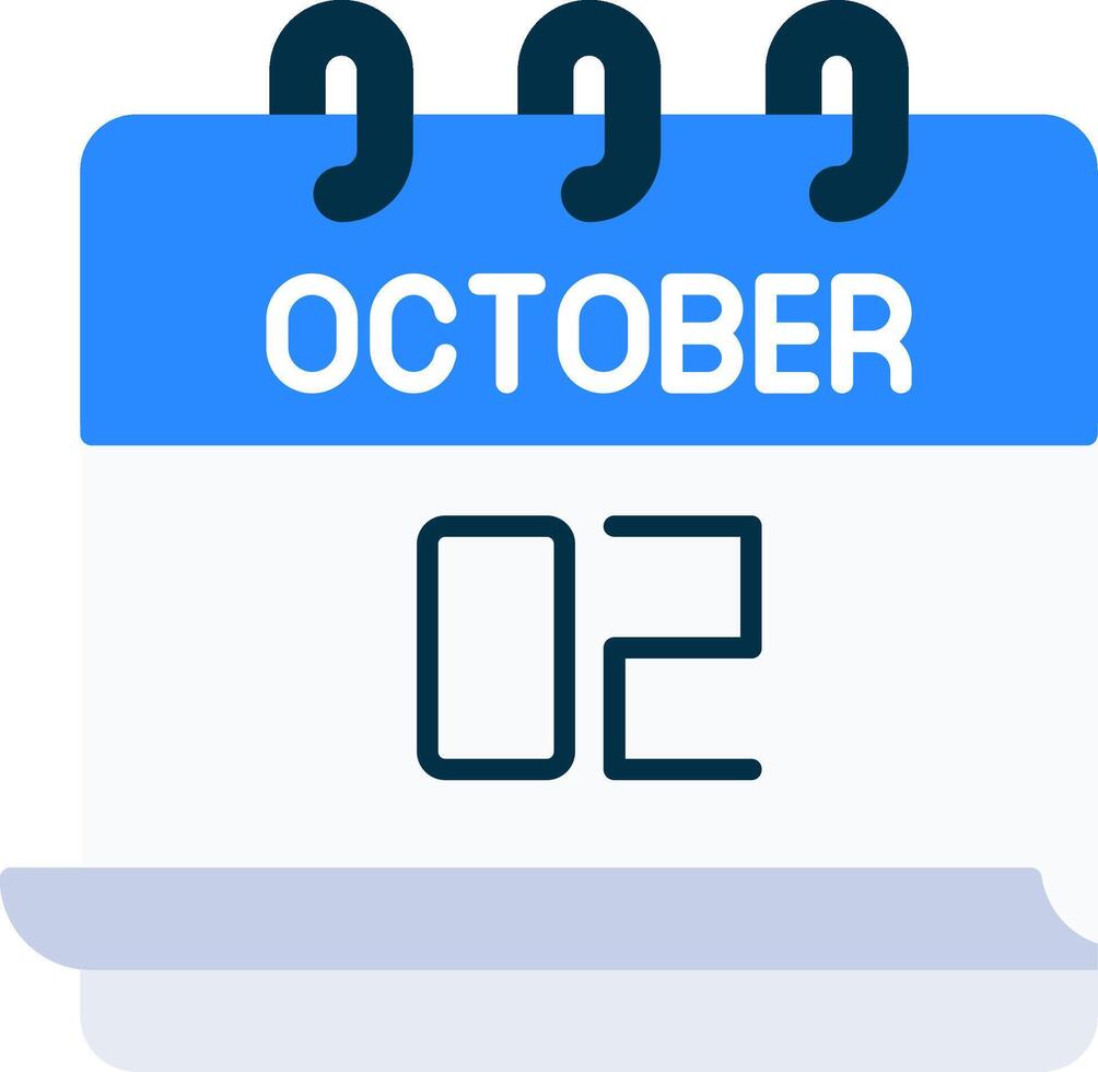 October 2 Icon vector
