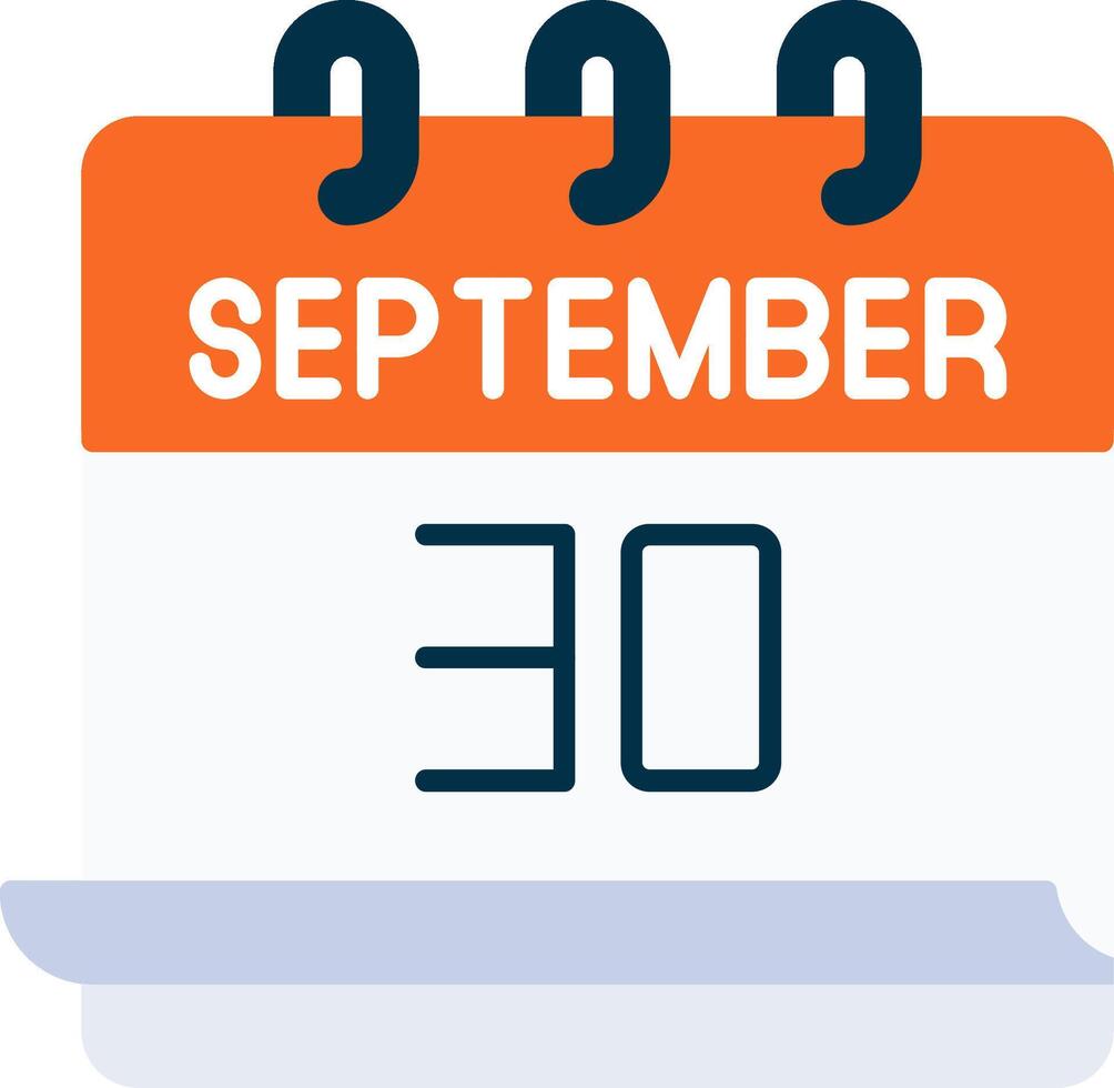 September 30 Icon vector