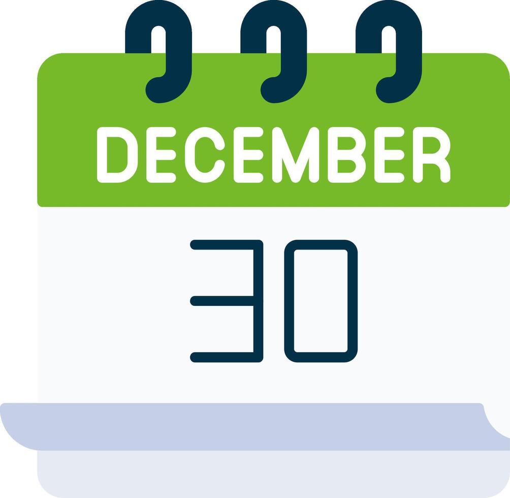 December 30 Icon vector
