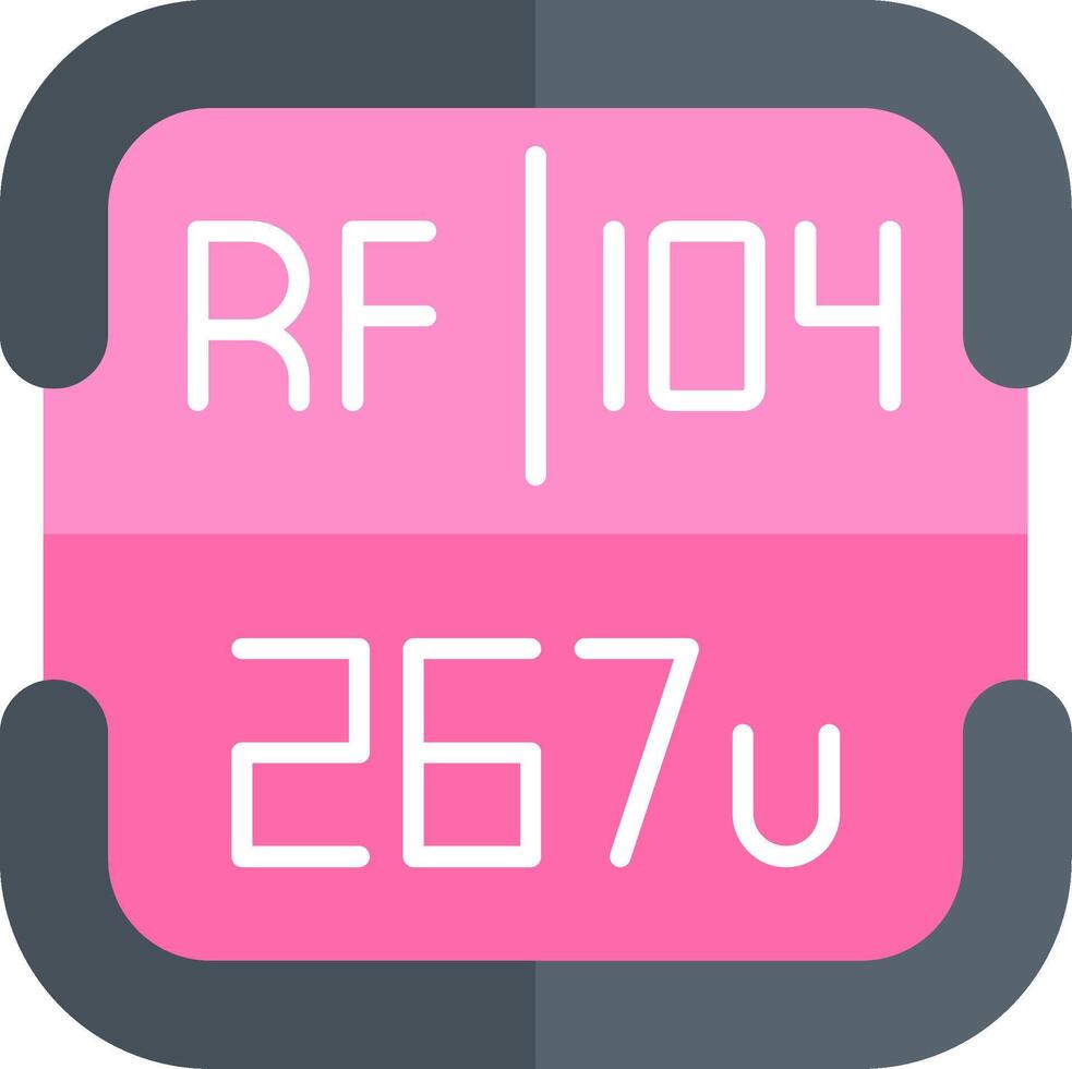 Rutherfordium Periodic Table Element vector