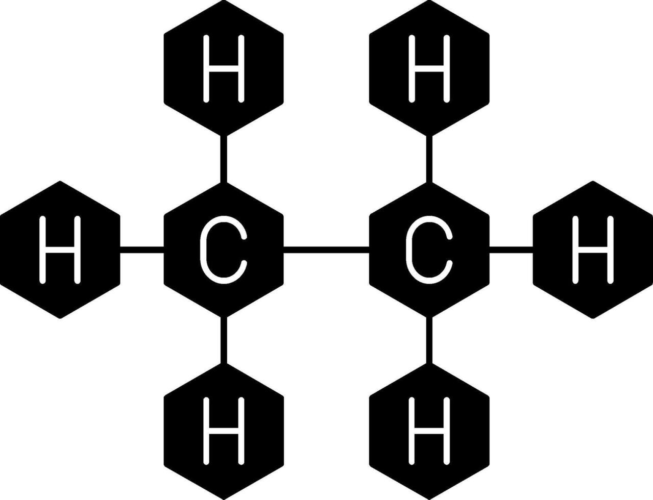 Ethane Glyph Icon vector