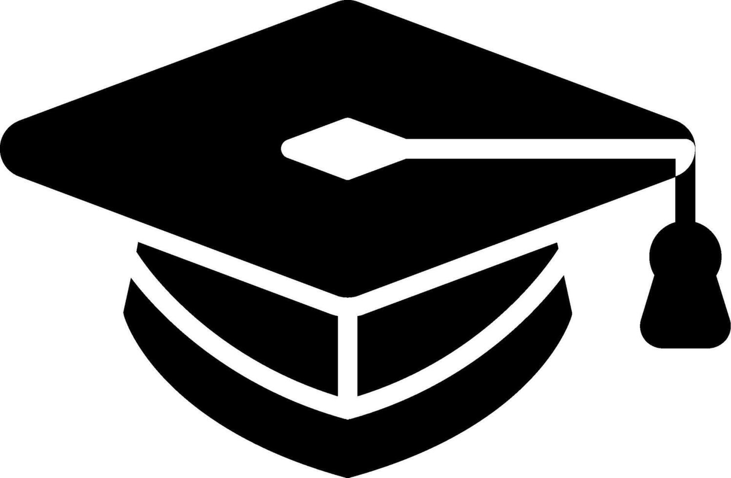 Graduation Cap Glyph Icon vector