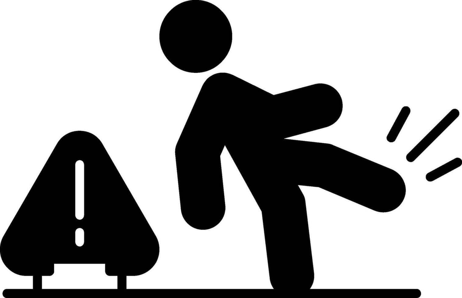 Slip and Fall Glyph Icon vector