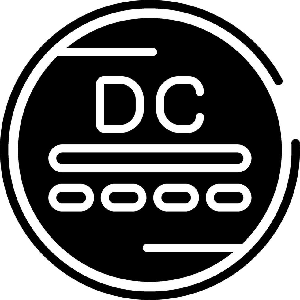 Dc Power Glyph Icon vector