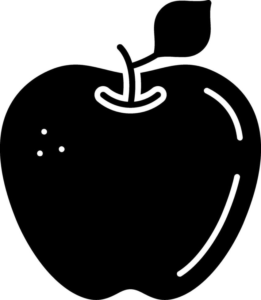 Black apple clip art illustration vector