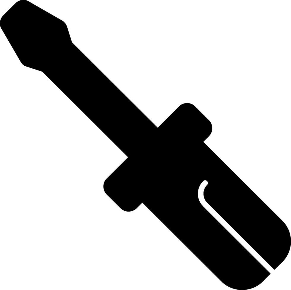 Screwdriver Glyph Icon vector