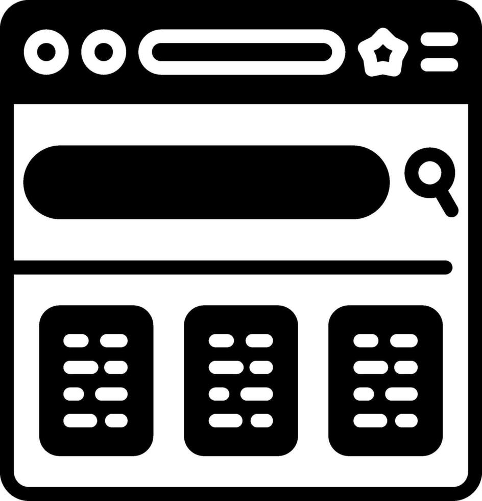 Landing Page Glyph Icon vector