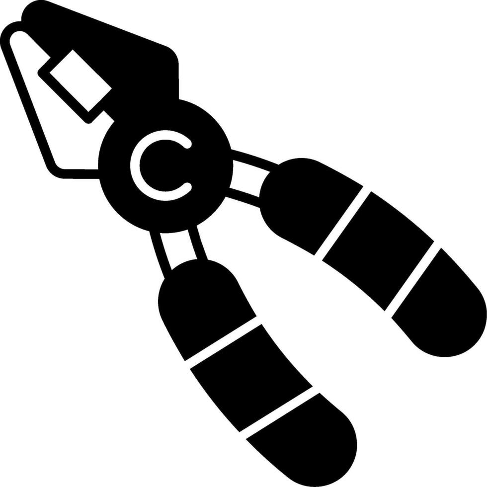 Pliers Glyph Icon vector