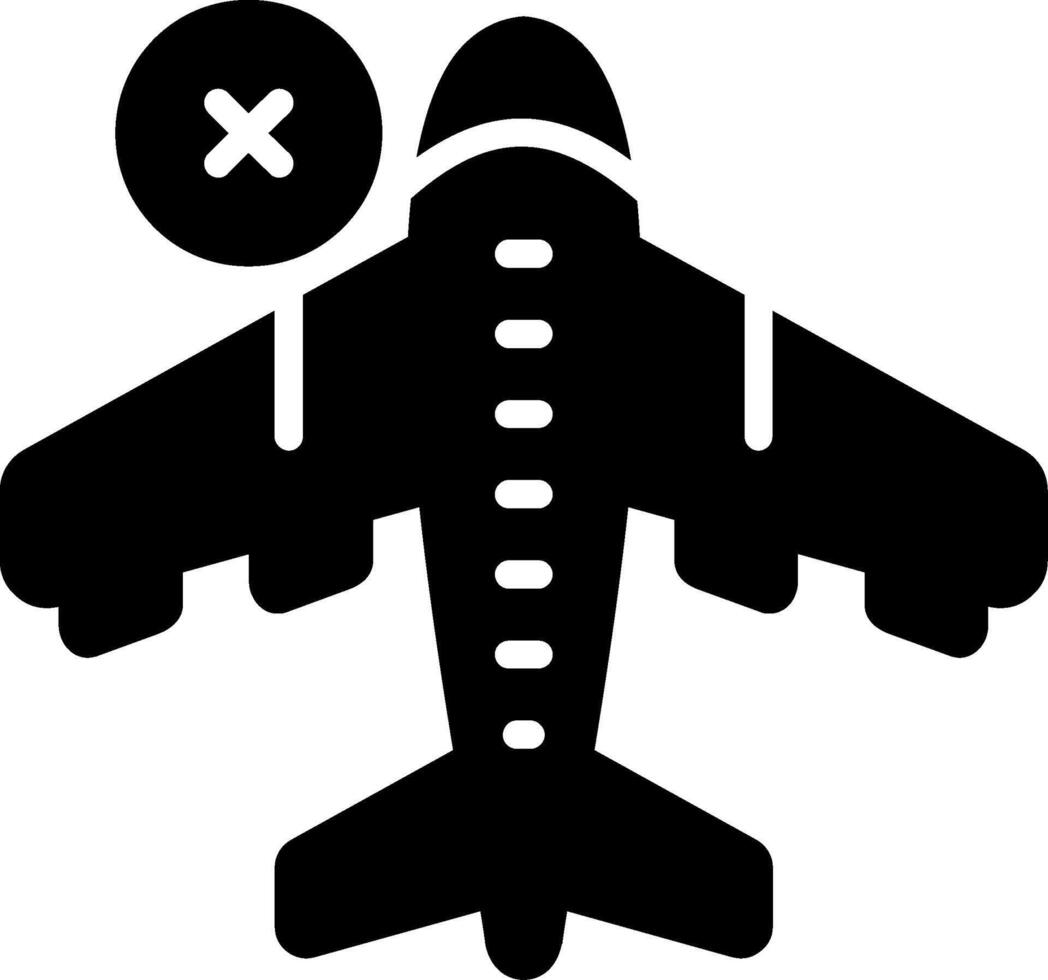 Flight Cancelled Glyph Icon vector