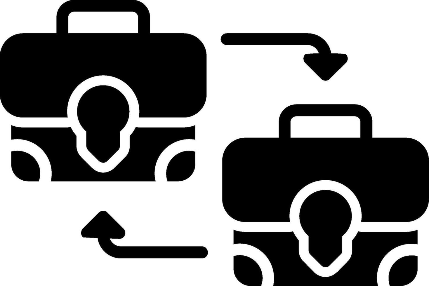 B2b Glyph Icon vector