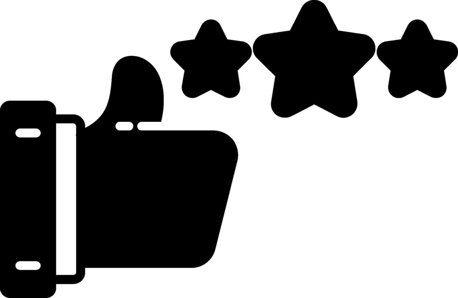 Star Rating Glyph Icon vector