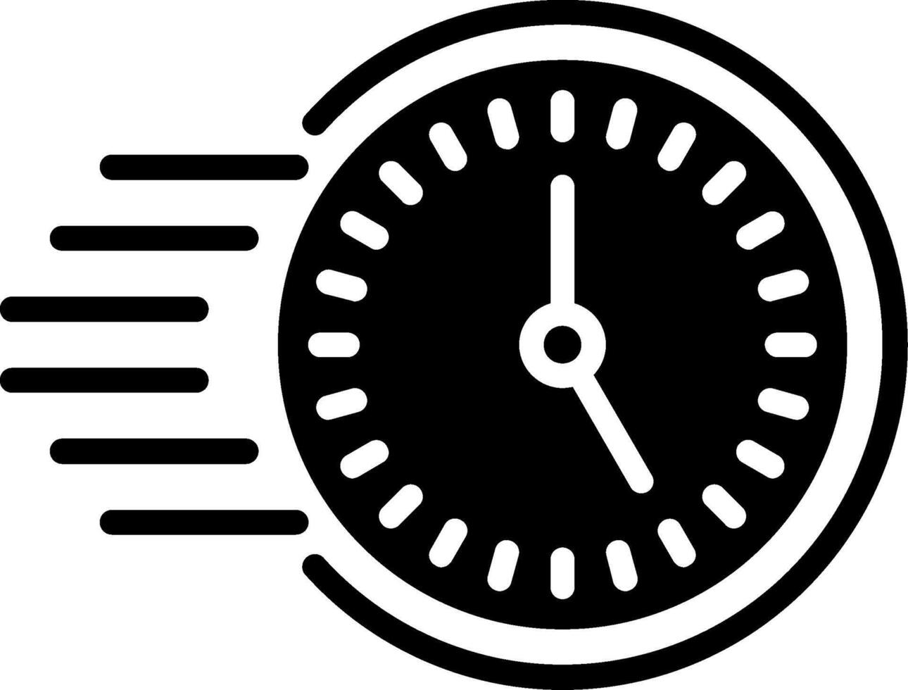 Fast Time Glyph Icon vector