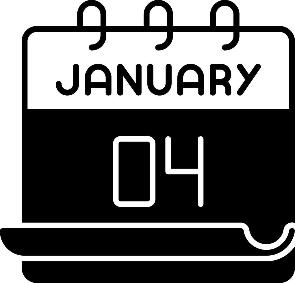 January 4 Icon vector