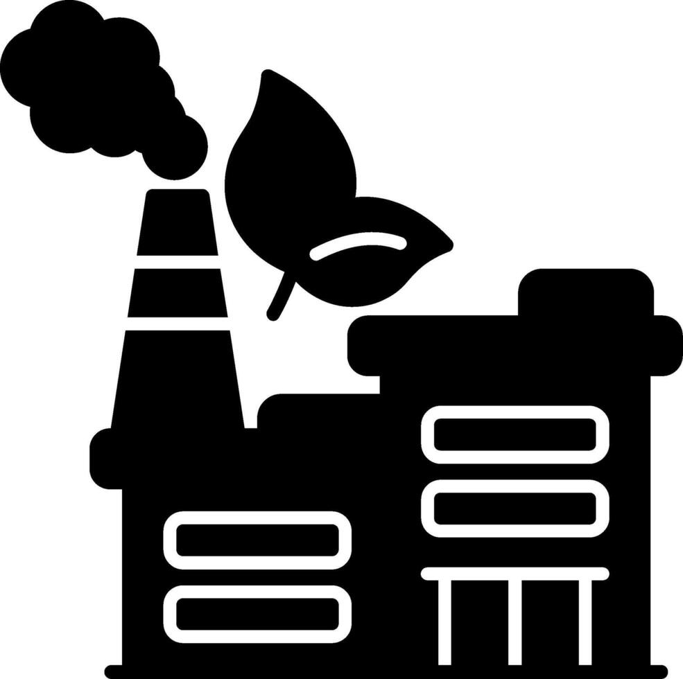 Green Energy Glyph Icon vector