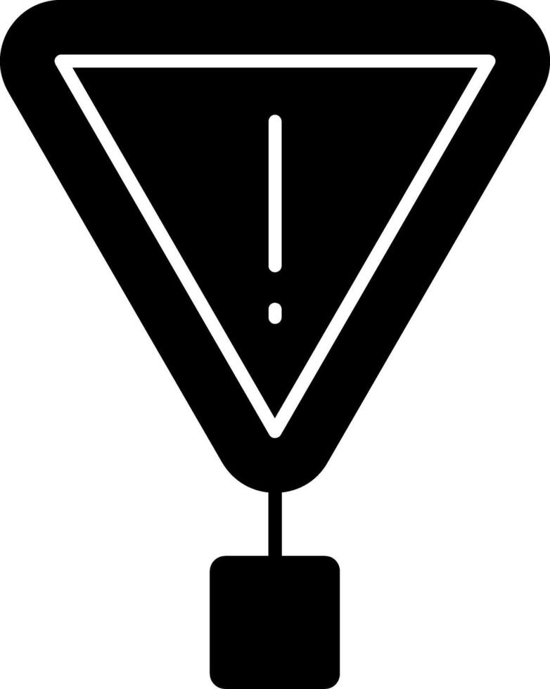 Yield Glyph Icon vector
